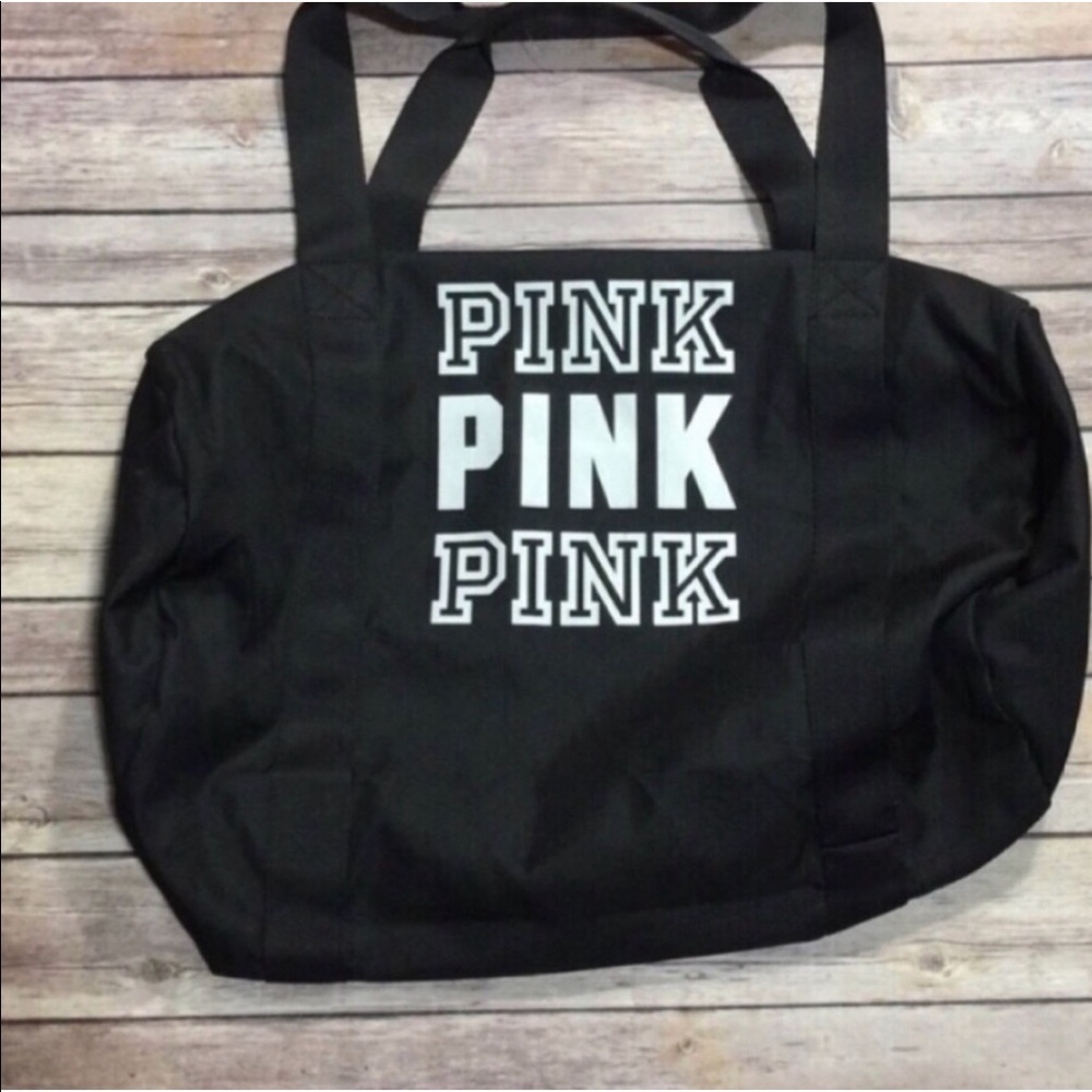 VICTORIAS SECRET PINK LOGO DUFFLE BAG